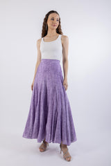 Lavendar Sketched Design Maxi Skirt\ رسم تصميم تنورة ماكسي