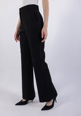 Flared Leg Solid Formal Trouser