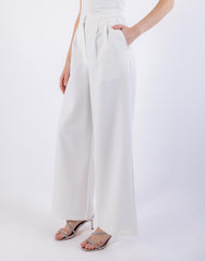 Flared Leg Solid Formal Trouser