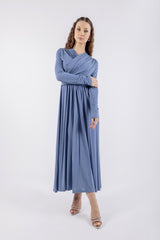 Modest Overlap Top Maxi Dress\ف يسكام مشتحم عم ءزج يولع ل