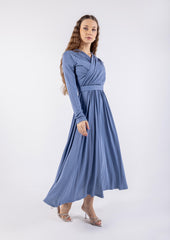 Modest Overlap Top Maxi Dress\ف يسكام مشتحم عم ءزج يولع ل