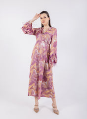 Marble Multicolored Wrap Dress