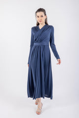 Modest Overlap Top Maxi Dress\ف يسكام مشتحم عم ءزج يولع ل