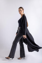 2465007-Blazer Abaya with Button Details