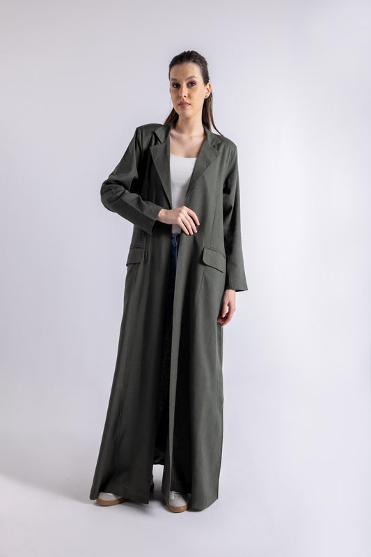 2465006-Blazer Cut Maxi Abaya