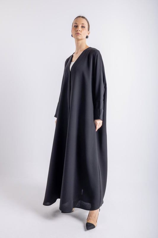 2465004-Midnight Poise Black Abaya