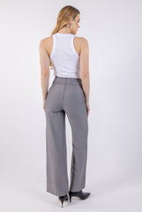 Front Flap Solid Formal Trouser