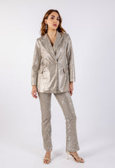 Shimmering Sequin Blazer\ رزيلب عملا ر