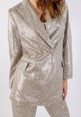 Shimmering Sequin Blazer\ رزيلب عملا ر