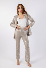 Shimmering Sequin Blazer\ رزيلب عملا ر