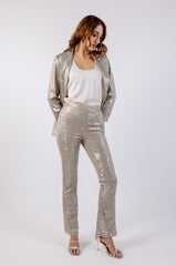 Shimmering Sequin Statement Trousers\لطنب يبيب رميش ع