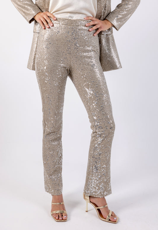 Shimmering Sequin Statement Trousers\لطنب يبيب رميش ع