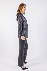 Shimmering Sequin Blazer\ رزيلب عملا ر