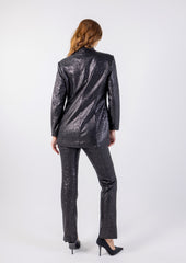 Shimmering Sequin Blazer\ رزيلب عملا ر