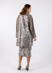 Textured Knit Cardigan with Sequin Back\ك كوبحم ميمصتب سملم عم رهظ ئ