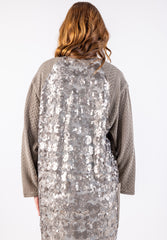 Textured Knit Cardigan with Sequin Back\ك كوبحم ميمصتب سملم عم رهظ ئ