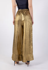 Metallic Wide Leg Trousers\ب عساو قاسلا ي