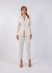 Embellished Blazer with Intricate Side Detailing