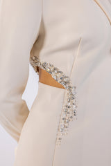 Embellished Blazer with Intricate Side Detailing