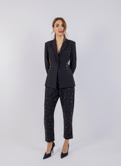 Embellished Blazer with Intricate Side Detailing