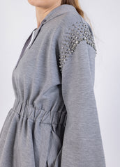 Studded Peplum Hoodie