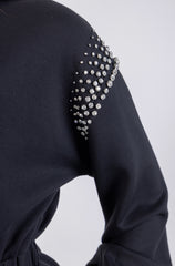 Studded Peplum Hoodie