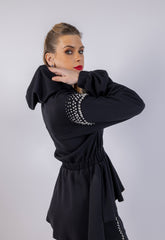 Studded Peplum Hoodie