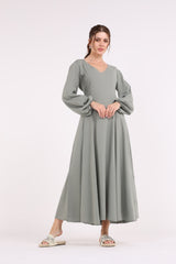 2406182-Solid Flowy Maxi Dress