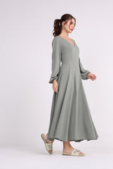 2406182-Solid Flowy Maxi Dress