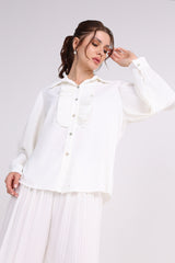 Pleated Sleeves & Front Flaps Shirt