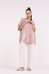 Shine Embellishment Buttoned Solid Shirt