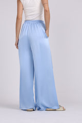 High Waisted Solid Wide Leg Trouser