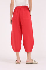 Elastic Hem Solid Trouser