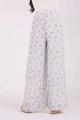 2404157-Floral Print Wide Leg Pant