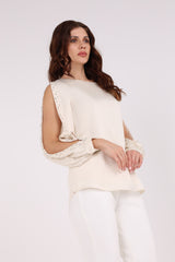 Open Cut Arm Solid Top