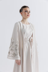 "Ethereal Elegance – Embellished Long Cardigan"