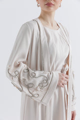 "Ethereal Elegance – Embellished Long Cardigan"