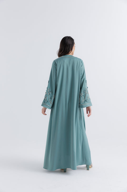 "Ethereal Elegance – Embellished Long Cardigan"