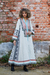 Handmade Embroidered Maxi Shirt Dress