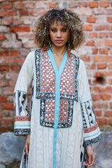 Handmade Embroidered Maxi Shirt Dress