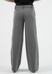 Formal Straight Leg Solid Trouser\بنطلون رسمي بقصة ساق مستقيمة بلون موحد