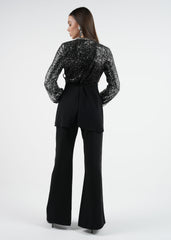 Side Embellished Straight-Leg Trousers\بنطال مستقيم مزخرف من الجانبين