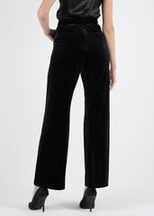 Velvet Straight Leg Solid Trouser\بنطلون مستقيم الساق من الفيلفيت