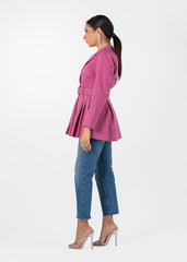 2303215-2303215-Pleated Peplum  Jacket