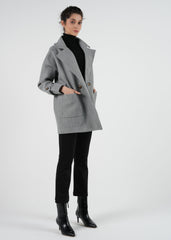 Double-Breasted Wool-Blend Coat\معطف من خليط الصوف مزدوج الأزرار