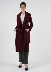 Double-Breasted Wool-Blend Maxi Coat\طعم يسكام جودزم ردصلا نم جيزم ف