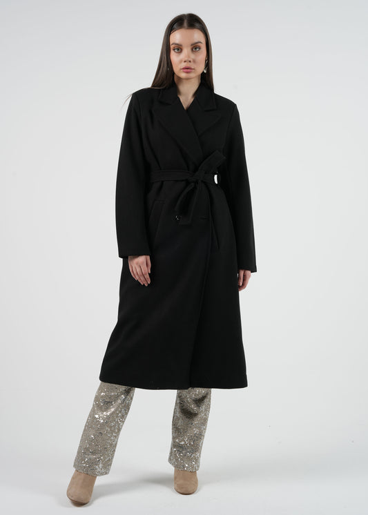 Double-Breasted Belted Trench Coat