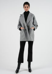 Double-Breasted Wool-Blend Coat\معطف من خليط الصوف مزدوج الأزرار