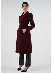 Double-Breasted Wool-Blend Maxi Coat\طعم يسكام جودزم ردصلا نم جيزم ف