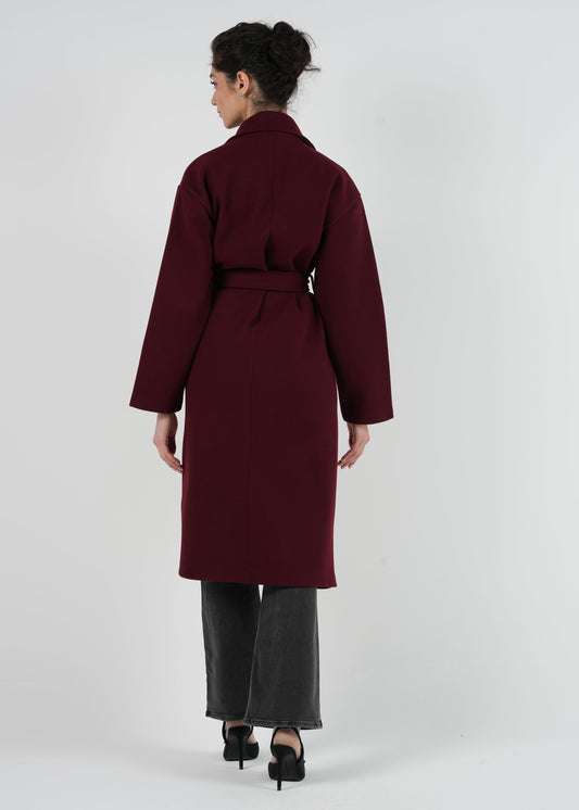 Double-Breasted Wool-Blend Maxi Coat\طعم يسكام جودزم ردصلا نم جيزم ف